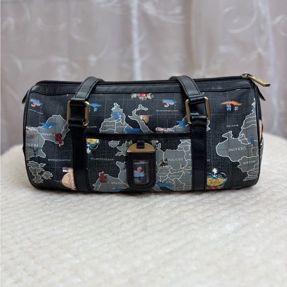 Vintage Sharif Signature Collection World Travel Shoulder Bag - Picture 7 of 16